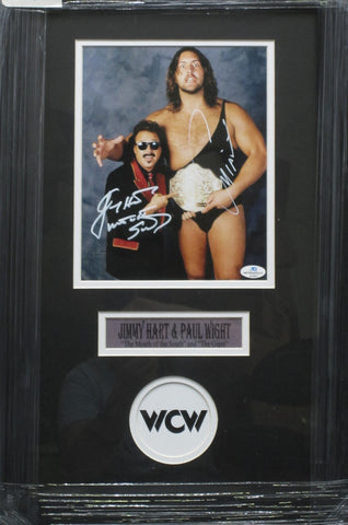 WWE Jimmy Hart & Paul Wight SIGNED 8x10 Framed Photo WITH COA