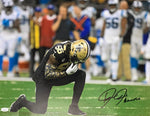 Demario Davis New Orleans Saints Signed 16x20 Kneeling A Man Of God Inscr. With JSA COA