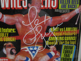 Lex Luger SIGNED 8x10 Framed Superstar Wrestlers Magazine PSA COA