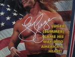 Lex Luger SIGNED 8x10 Framed 1993 Wrestle America Magazine WITH COA