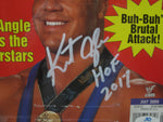 Kurt Angle SIGNED 8x10 Framed 2000 WWF Magazine WITH COA