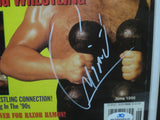 Paul Wight SIGNED 8x10 Framed 1995 Wrestler Magazine WITH COA