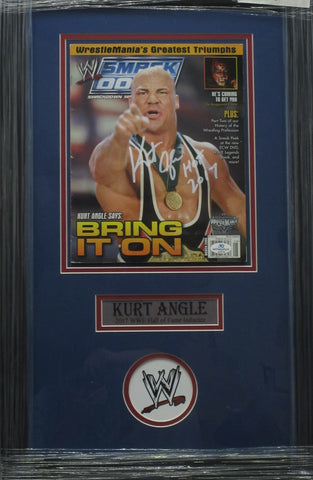 Kurt Angle SIGNED 8x10 Framed 2006 Smackdown Magazine WITH COA