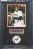 New York Giants Willie Mays SIGNED 8x10 Framed Photo WITH COA