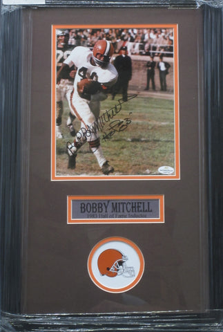 Cleveland Browns Bobby Mitchell SIGNED 8x10 Framed Photo WITH COA