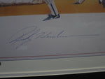 New York Yankees Ricky Henderson & Lou Brock SIGNED Framed Lithograph WITH COA