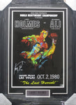 Larry Holmes SIGNED Framed Fight Night Poster BECKETT COA