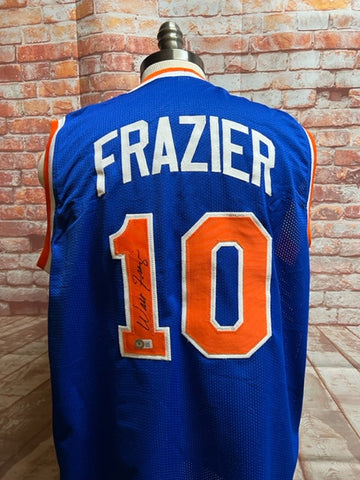 New York Knicks Walt Frazier Signed Prostyle Custom Jersey with Beckett COA