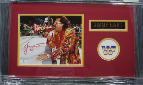 WWF Jimmy Hart SIGNED 8x10 Framed Photo WITH COA