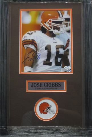 Cleveland Browns Josh Cribbs SIGNED 8x10 Framed Photo WITH COA