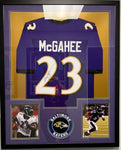 Baltimore Ravens Willis Mcgahee Signed Prostyle Custom Framed Jersey with JSA COA