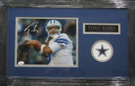 Dallas Cowboys Tony Romo SIGNED 8x10 Framed Photo JSA COA