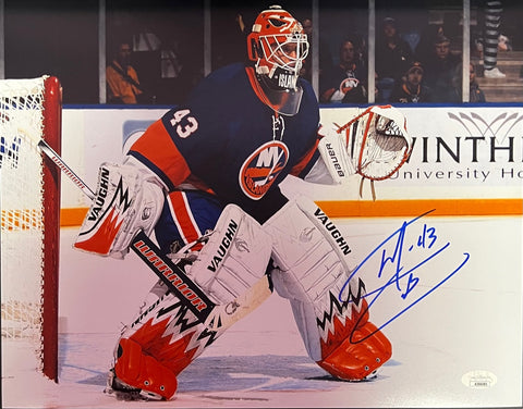 New York Islanders Martin Biron Signed 11x14 with JSA COA