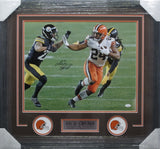 Cleveland Browns Nick Chubb SIGNED 16x20 Framed Photo JSA COA