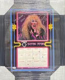 Twisted Sister Lead Singer Daniel "Dee" Snider Signed Calendar Framed & Matted with JSA COA