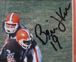 Cleveland Browns Bernie Kosar & Kevin Mack SIGNED 8x10 Framed Photo WITH COA