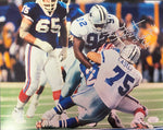 Tony Tolbert Dallas Cowboys Signed 11x14 Horizontal with Inscription with JSA COA