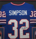 Buffalo Bills O.J. Simpson SIGNED Framed Matted Jersey JSA COA