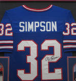 Buffalo Bills O.J. Simpson SIGNED Framed Matted Jersey JSA COA