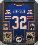 Buffalo Bills O.J. Simpson SIGNED Framed Matted Jersey JSA COA