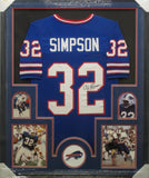 Buffalo Bills O.J. Simpson SIGNED Framed Matted Jersey JSA COA