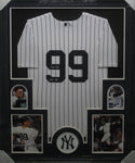 New York Yankees Aaron Judge SIGNED Framed Matted Jersey FANATICS COA