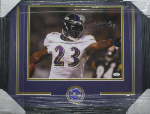 Baltimore Ravens Willis McGahee SIGNED 11x14 Framed Photo JSA COA