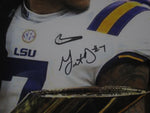 LSU Grant Delpit SIGNED 16x20 Framed Photo JSA COA