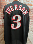 Philadelphia 76ers Allen Iverson Signed Black Jersey with Beckett COA