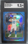 Justin Herbert Rookie 2020 Panini Prizm Light Blue 9.5 Mint SGC Graded