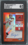 Baker Mayfield 2018 Panini Contenders Optic Autographed Orange Prizm 16/25 SGC Graded 6 Card