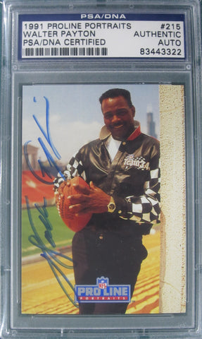 Walter Payton 1991 Proline Portraits #215 PSA/DNA Certified Authentic Auto