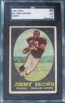 Jimmy Brown Cleveland Browns 1956 Topps Rookie #62 SGC Graded Fair 1.5 Card