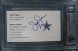 Jerry Jones Dallas Cowboys Business Card Beckett Authentic Autograph Card