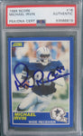 Michael Irvin Dallas Cowboys 1989 Score #18 PSA/DNA Authentic Card.