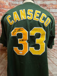 Oakland Athletics Jose Canseco Signed Green Jersey with JSA COA