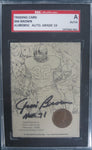 Jim Brown HOF 71 Lincoln Wheat Cent Trading Card SGC Auto Grade 10 Card