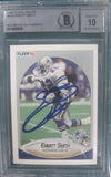 Emmitt Smith Dallas Cowboys 1990 Fleer Update #U40 Beckett 10 Authentic Autograph Card