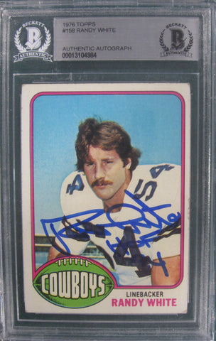 Randy White Dallas Cowboys #1976 Topps Beckett Authentic Autograph Card