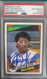 Eric Dickerson Rams Topps Trading Card PSA/DNA Trading Card Authentic Auto Card