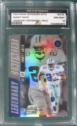 Emmitt Smith 2018 Panini Contenders Optic Legendary Five Star Gem Mint 10 Card