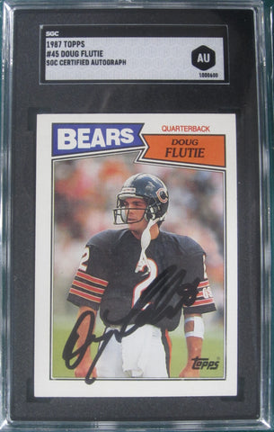 Doug Flutie Chicago Bears 1987 Topps #45 Autographed Card SGC Certified