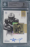 Alvin Kamara 2017 Panini Encased #117 Rookie Cap Patch Autos Diamond Beckett Graded Mint 9 Card