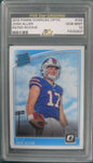 Josh Allen #154 2018 Panini Donruss Optic Rated Rookie Five Star Graded Gem Mint 10 Card