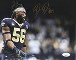 Demario Davis New Orleans Saints Signed 8x10 No Helmet With JSA COA