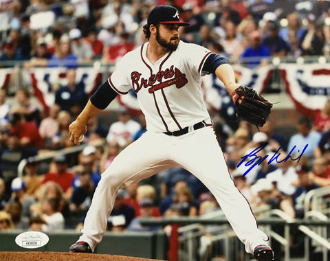 Bryse Wilson Atlanta Braves Signed 8x10 White With JSA COA