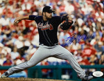 Bryse Wilson Atlanta Braves Signed 8x10 Blue With JSA COA