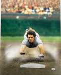 Cincinnati Reds Pete Rose Diving 16x20 with JSA COA