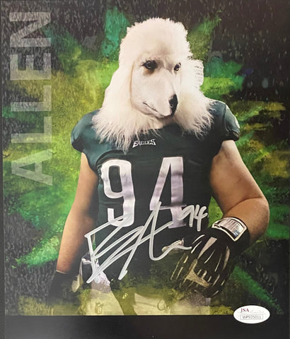 Beau Allen Philadelphia Eagles Signed 8x10 Dog Head With JSA COA