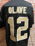 New Orleans Saints Chris Olave Signed Black Jersey with JSA COA